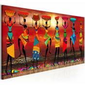 Tableau femmes africaines dansant - 135 x 45 cm - Multicolore
