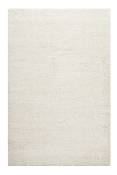 Tapis confort poils longs mats (50 mm) blanc crème 200x200
