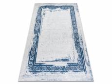 Tapis lavable andre 1213 grec vintage antidérapant - blanc bleu 120x170 cm