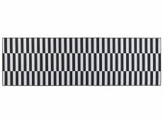 Tapis noir et blanc 60 x 200 cm pacode 334891