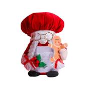Tlily - Rouge Chef Gnome PoupéE Gnomes en Peluche Jouet Ornement pour NoëL Saint Valentin FêTe de Mariage DéCor Fournitures Style b