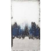 Toile bleu foncé et gris clair abstraite en coton