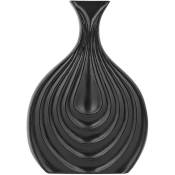 Vase Décoratif de Forme de Cruche fabriqué en Grès Noir de 25 cm de Hauteur au Style Moderne - Noir