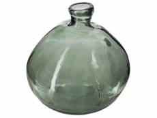 Vase rond verre recyclé d 33 vert - atmosphera
