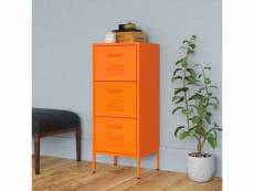 Vidaxl armoire de rangement orange 42,5x35x101,5 cm acier