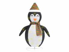 Vidaxl décoration de noël pingouin à led tissu de