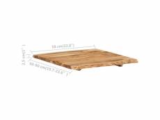 Vidaxl dessus de table bois d'acacia massif 58x(50-60)x2,5