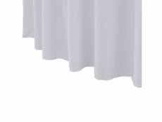 Vidaxl nappes élastiques de table avec jupon 2 pcs 180x74 cm blanc 133583