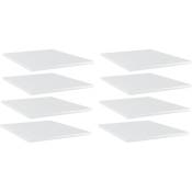 Vidaxl - Panneaux bibliothèque 8pcs Blanc brillant 40x50x1,5cm Aggloméré
