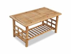 Vidaxl table basse bambou 90 x 50 x 45 cm 243713