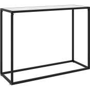 Vidaxl - Table console Blanc 100x35x75 cm Verre trempé