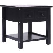 Vidaxl - Table d'appoint Noir 40x40x40 cm Bois de Paulownia