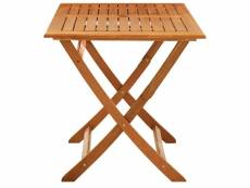 Vidaxl table pliable de jardin 120x70x75 cm bois d'eucalyptus solide