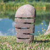 Wanda Collection - Lampe de jardin en pierre de rivière 50 - Gris