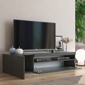 Web Furniture - Meuble tv moderne avec porte et tiroir à rabat 150 cm Daiquiri Anthracite m