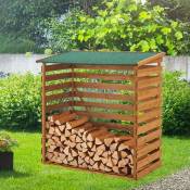 Abri de jardin pour bois de chauffage extérieur 116x65x123cm