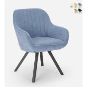 Ahd Amazing Home Design - Chaise pivotante cuisine salle à manger design moderne Tandil Couleur: Bleu