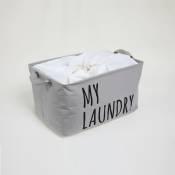 Allibert - Panier à linge my laundry gris 47 x 26