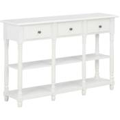 Avimac - Table console blanc 110 x 30 x 76 cm bois d'ingénierie