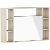 Bim Furniture - Bureau muse chêne sonoma / blanc brillant