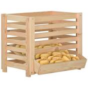 Boîte à pommes de terre 60x40x50 cm Bois de pin solide - Inlife