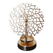 Brûle parfum Inspiration en verre et métal doré en arbre de vie- H18cm