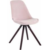 Chaise moderne avec des jambes rondes en bois foncé et siège de velours différentes couleurs colore : rose