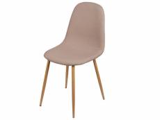 Chaise scandinave oslo en tissu taupe - taupe