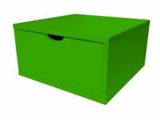 Cube de rangement bois 50x50 cm + tiroir vert CUBE50T-VE