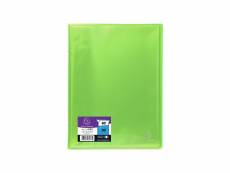 Exacompta - protege documents soudé - 21 x 29,7 - 60 vues - pochettes crital lisses - vert anis