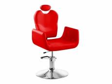 Fauteuil coiffure professionnel hauteur réglable rouge helloshop26 14_0001620