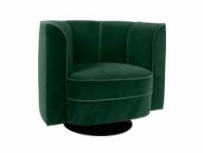 Flower - fauteuil art déco en velours vert 3100069