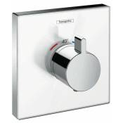 Hansgrohe - Shower Select Glass - Mitigeur thermostatique HighFlow encastré, blanc/chrome 15734400