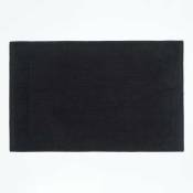 Homescapes - Tapis de Bain Uni 100% Coton Turc Noir