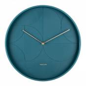 Horloge Echelon Circular D40cm Present Time Bleu -