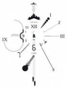 Horloge murale Vynil Clock / Sticker - Domestic noir