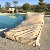 Housse de matelas bain de soleil - Beige - 160 x 65 cm