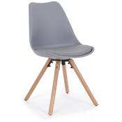 Iperbriko - Chaise moderne bois plastique simili cuir