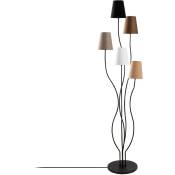Lampadaire design 5 lampes Roselin H160cm Métal Noir