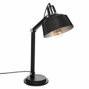 Lampe de bureau au style design - Noir - h 55,8 cm