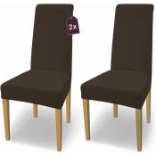 L&h-cfcahl - Housse de Chaise élastique en Coton élastique/Lot de 6 / crème-Nature/Couverture Stretch/revêtement pour chaises et sièges