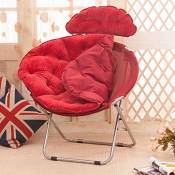 LI Jing Shop - Fauteuil Radar Grand Adulte à Plateau Pliant Home Lunch Break Sofa Chair (Couleur : Rouge)