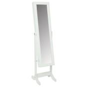 Miroir armoire à bijoux 145cm blanc Atmosphera Blanc