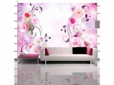 Papier peint intissé fleurs rose variations taille
