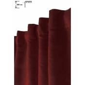 Rideaudiscount - Rideau Tamisant 140 x 280 cm Galon Fronceur Pattes Cachées Grande Hauteur Effet Alcantara Uni Rouge Bordeaux - Rouge