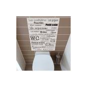 Sticker Autocollant Toilettes Décoratif Illustration