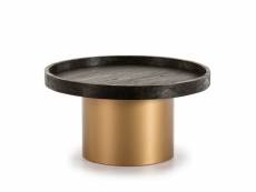 Table basse design bois et métal sphere novatrend
