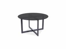 Table basse ronde - almeria - d 80 x h 42 cm - noir
