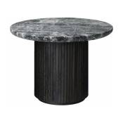 Table basse ronde en marbre gris diamètre 60 cm Moon