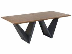 Table marron et noire 200 x 100 cm sintra 129906